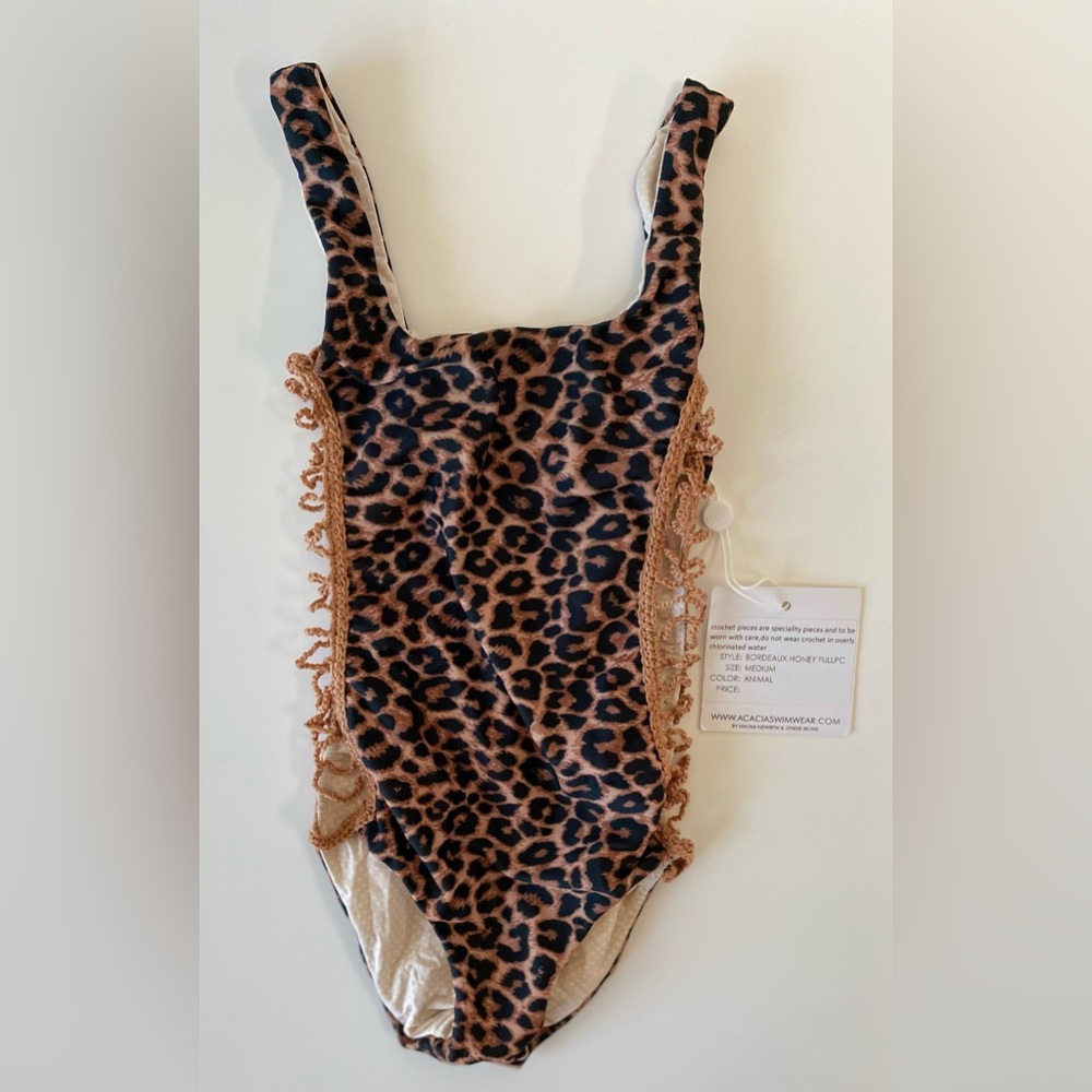 Acacia Swimwear Honey in Bordeaux (Animal Print)